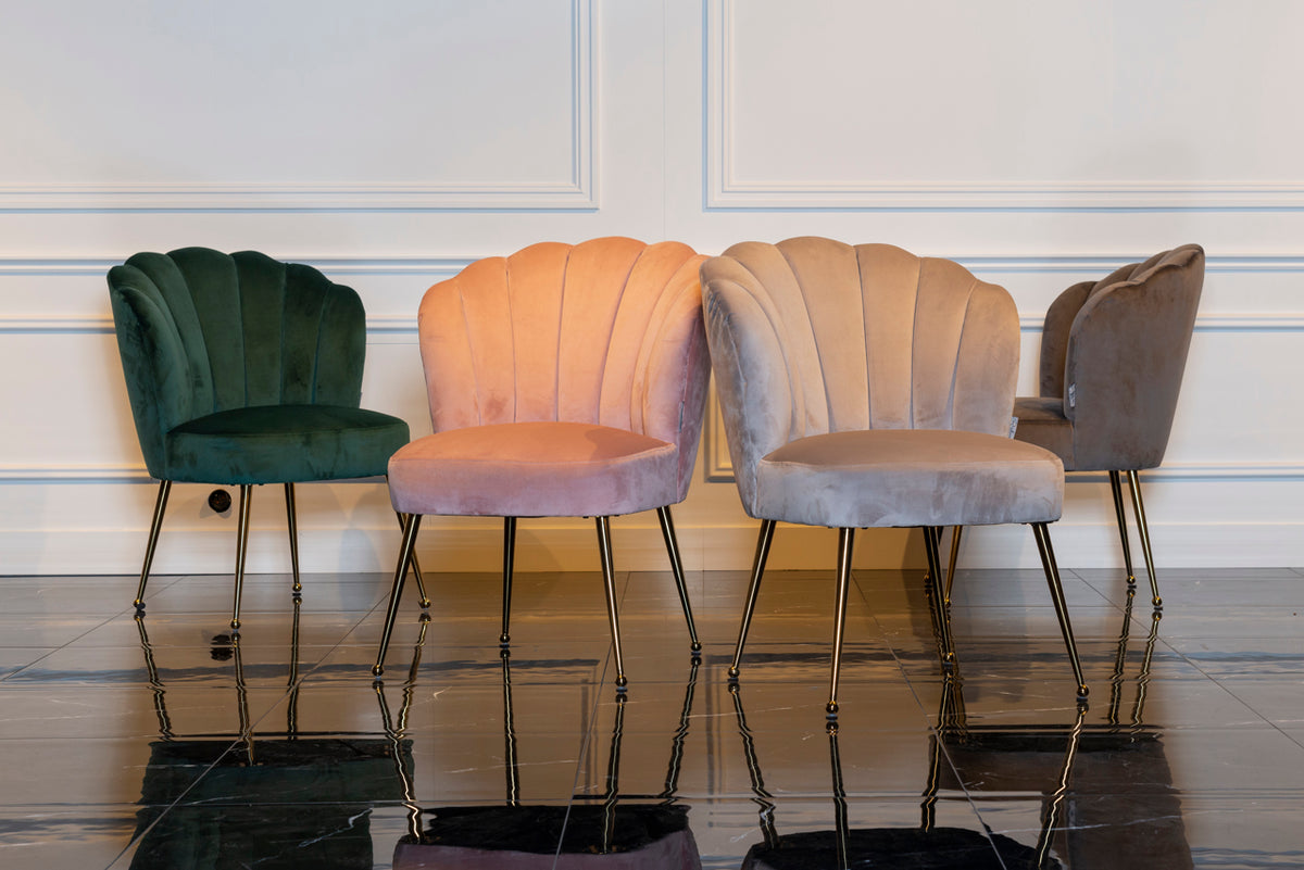 Dining chair Pippa khaki velvet