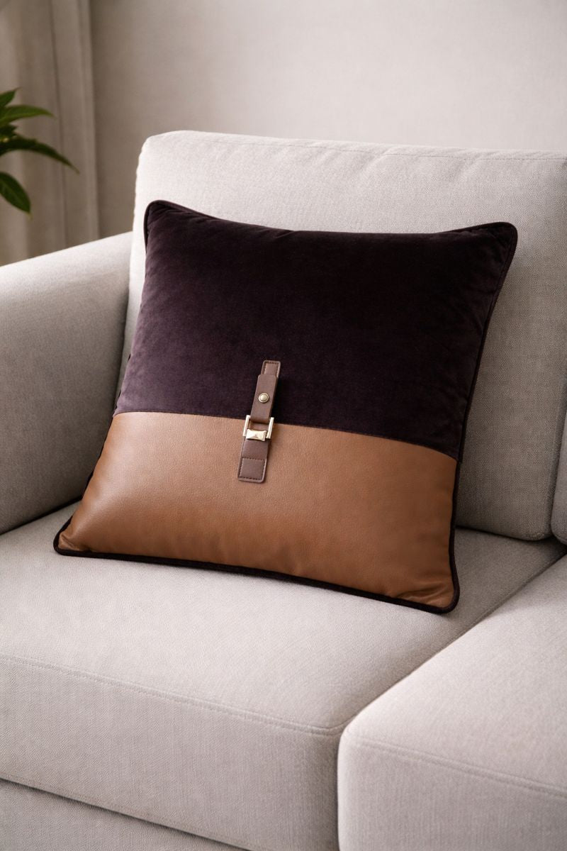 Paul Moneypenny Buckleup Choc Cushion