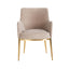 Dining chair Breeze khaki velvet fire retardant (Set of 2)