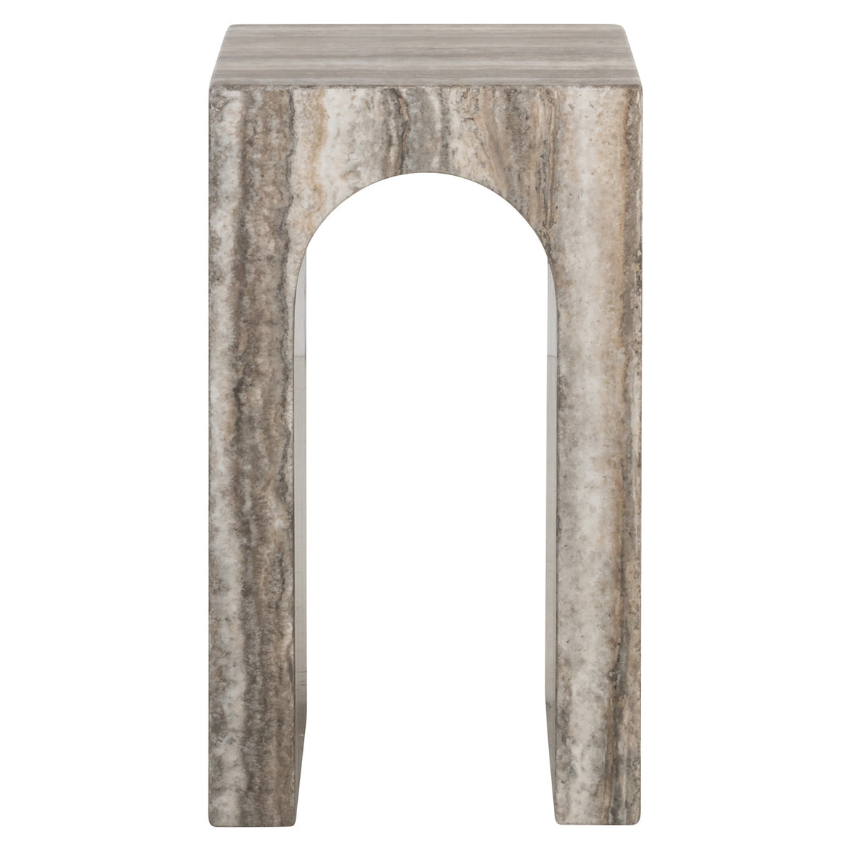 End table Dulce grey faux travertine