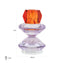 Candle holder Yalena purple small