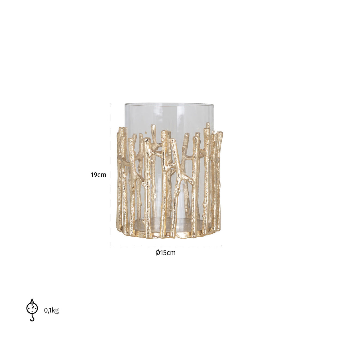 Hurricane light Loretta gold small