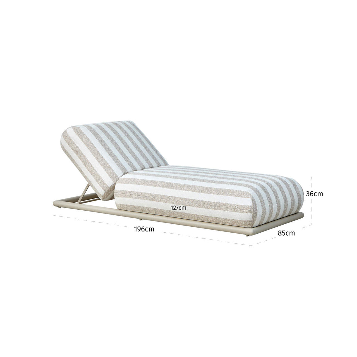Outdoor daybed Sullivan ecru stripe