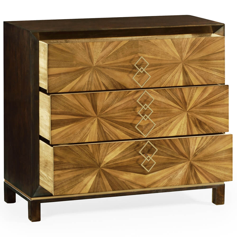 Bookmatched Chest of Drawers in Walnut