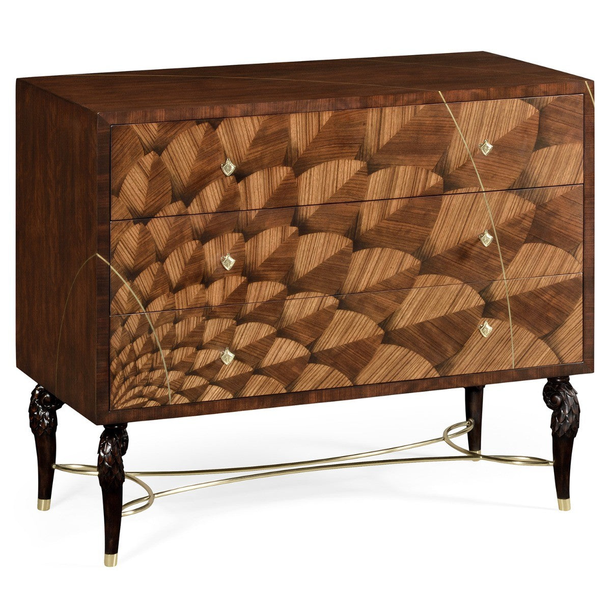 Feather Inlay Chest of Drawers