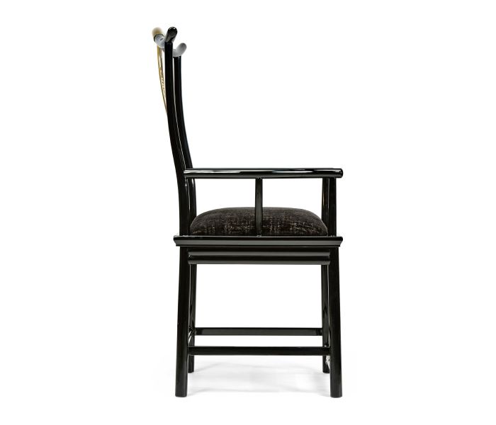 Asian Fusion Dining Armchair in Capriccio