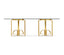 Chinoiserie Style Dining Table with Glass Top