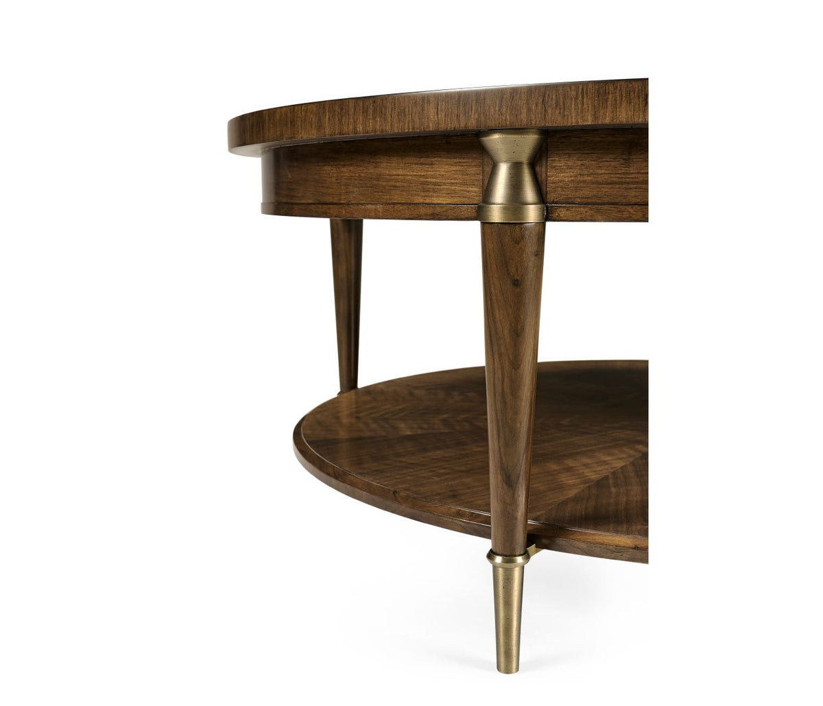 Garonne Round Walnut Coffee Table
