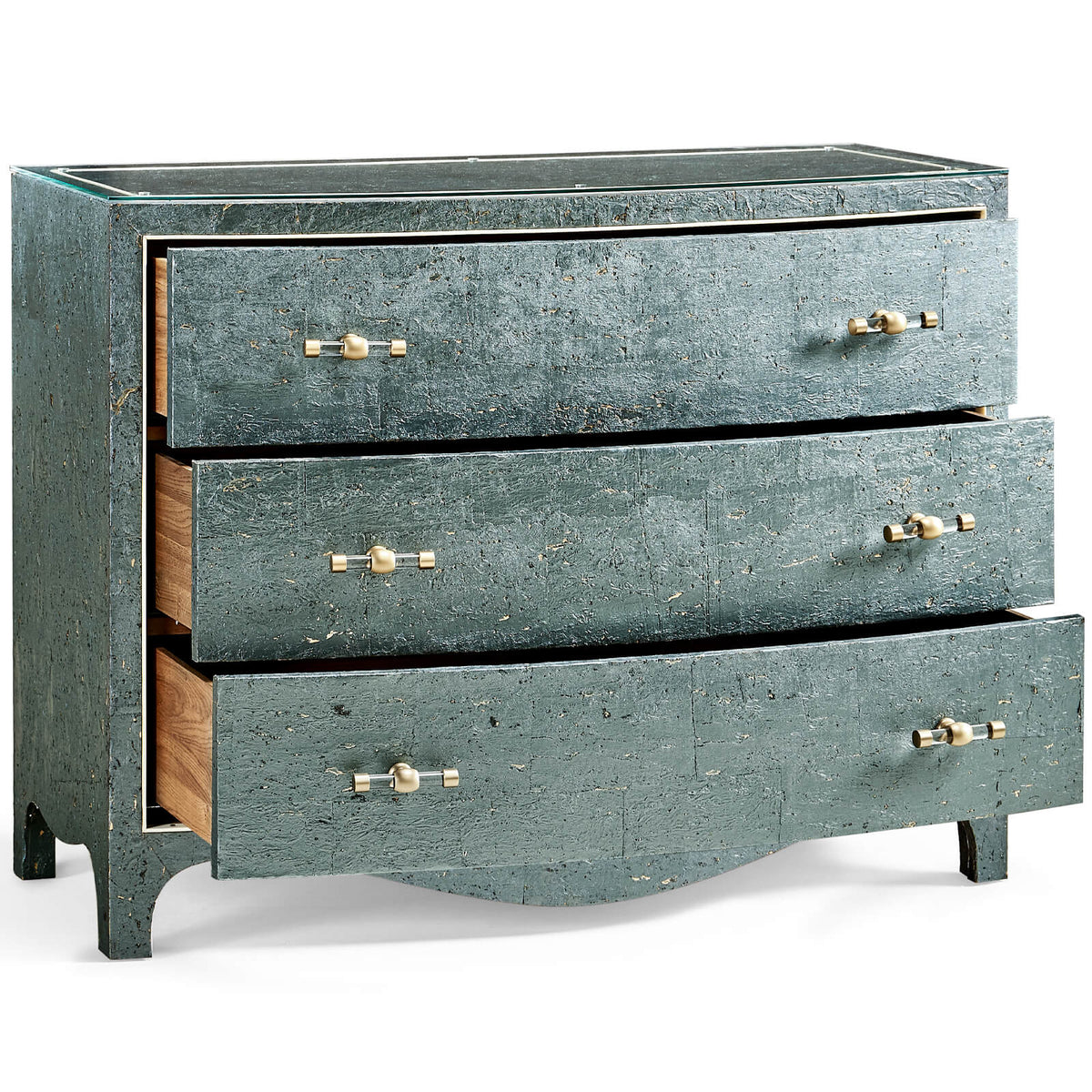 Suberin Cork Bow Front Chest of Drawers