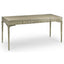 Cnoidal Cane Carved Metal Desk