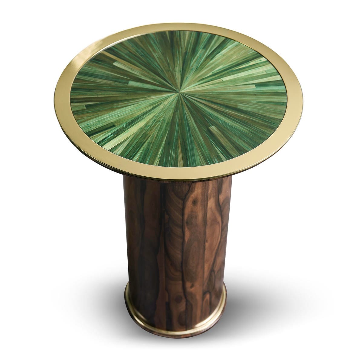 Verdure Round Side Table in Jade Green