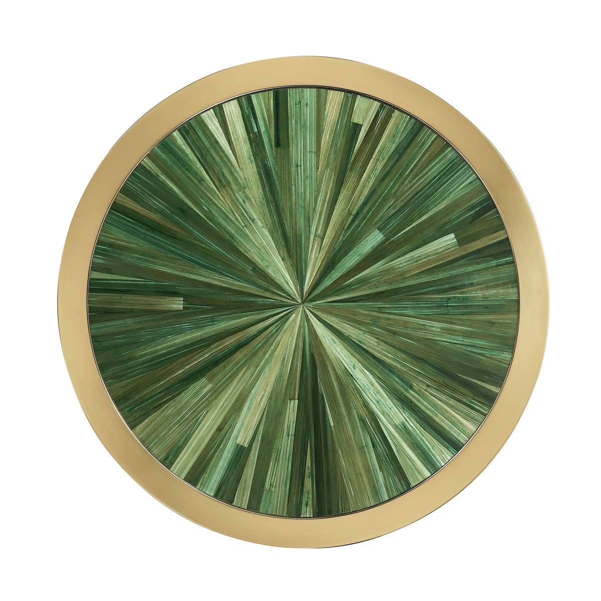 Verdure Round Side Table in Jade Green