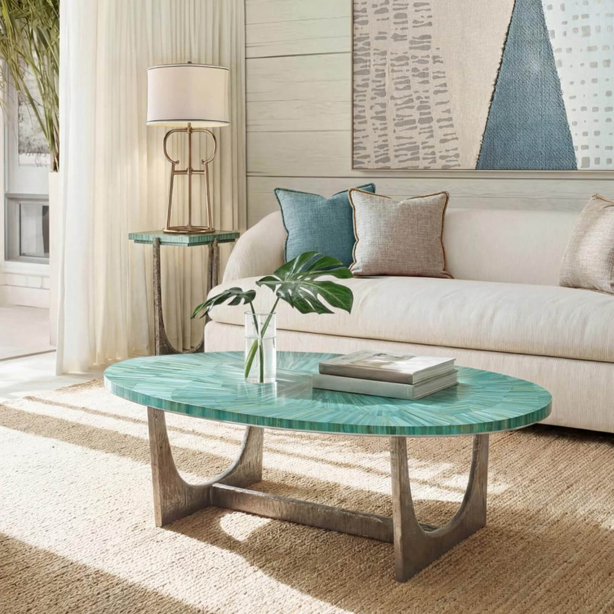 Seaglass Oval Coffee Table