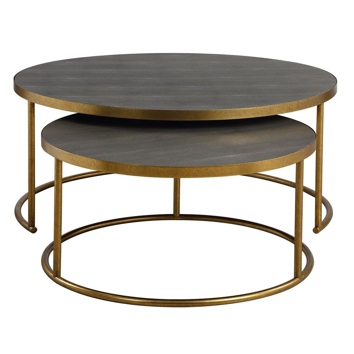 Aragon Nesting Coffee Tables in Grey Set of 2