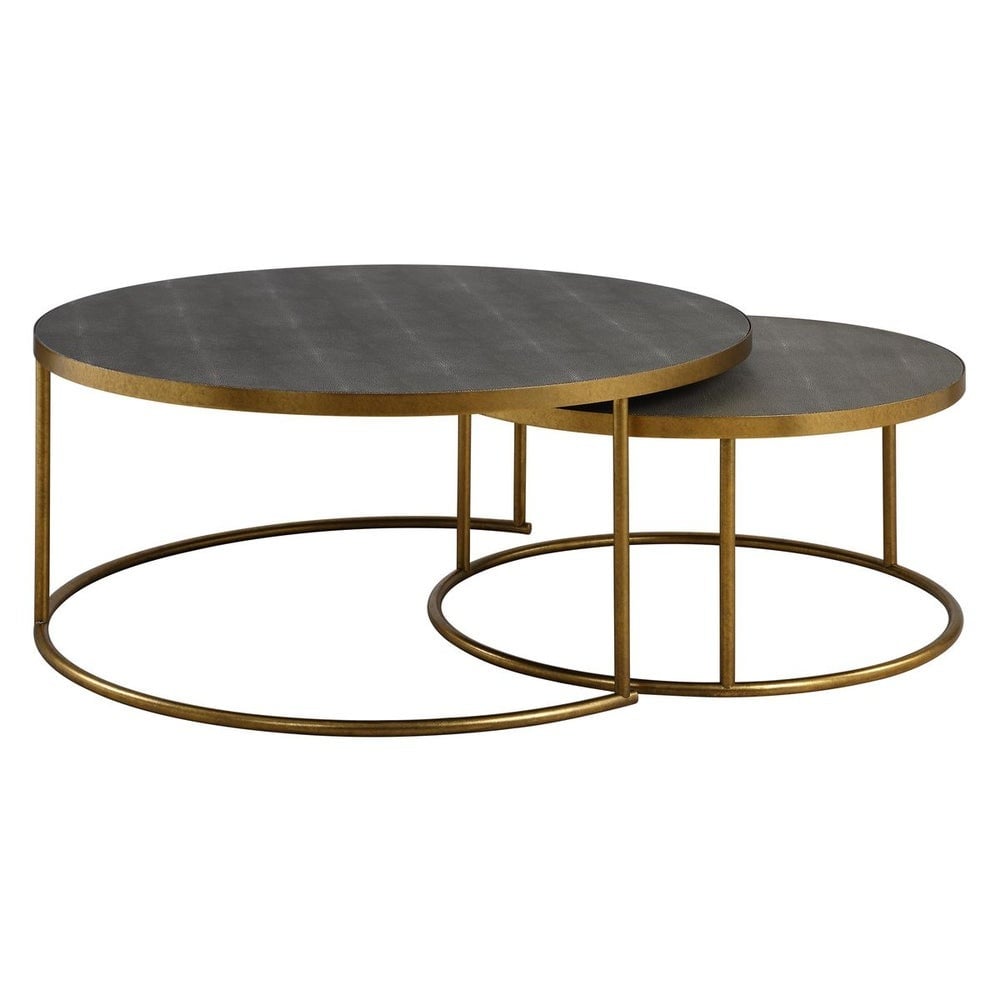Aragon Nesting Coffee Tables in Grey Set of 2