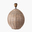 Raffles Large Rattan Cream Wash Table Lamp Base with Harley 45cm Slubby Hopsack Empire Lampshade