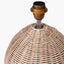 Raffles Large Rattan Cream Wash Table Lamp Base with Seychelles 40cm Cream Slubby Cotton Empire Lampshade