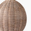 Raffles Large Rattan Cream Wash Table Lamp Base with Seychelles 40cm Cream Slubby Cotton Empire Lampshade
