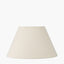 Raffles Large Rattan Cream Wash Table Lamp Base with Seychelles 40cm Cream Slubby Cotton Empire Lampshade