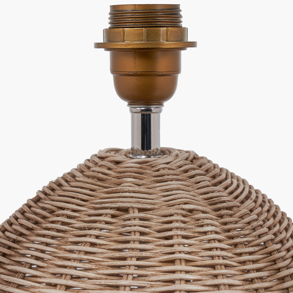 Raffles Large Rattan Cream Wash Table Lamp Base