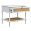 Coast White Rattan Side Table