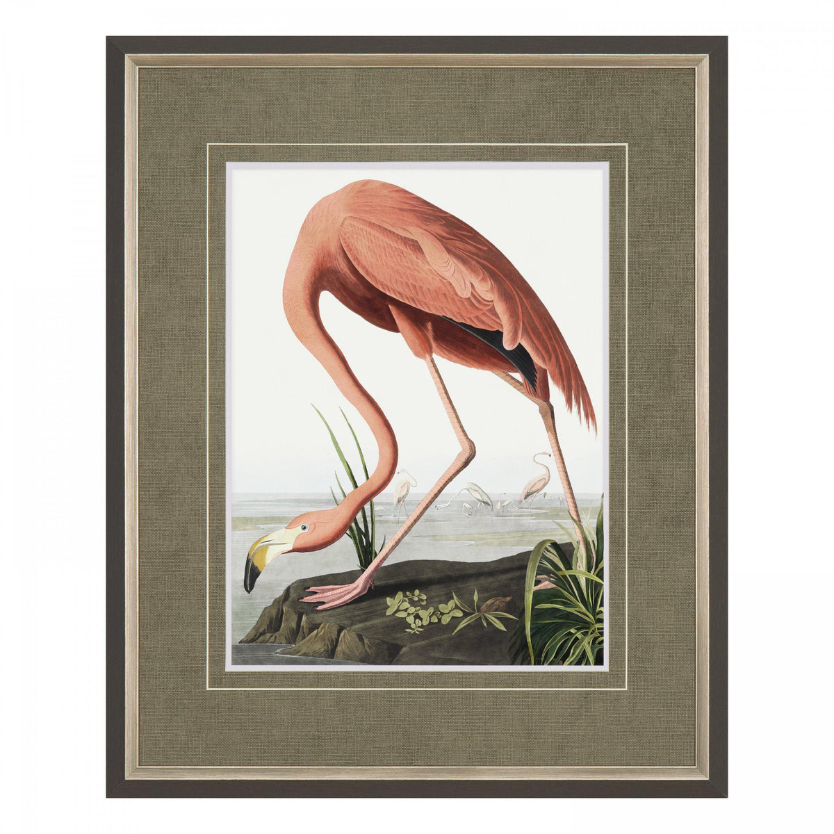 Vintage Flamingo Framed Art Small