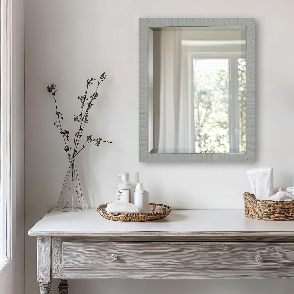 Cromer Mirror Soft Grey