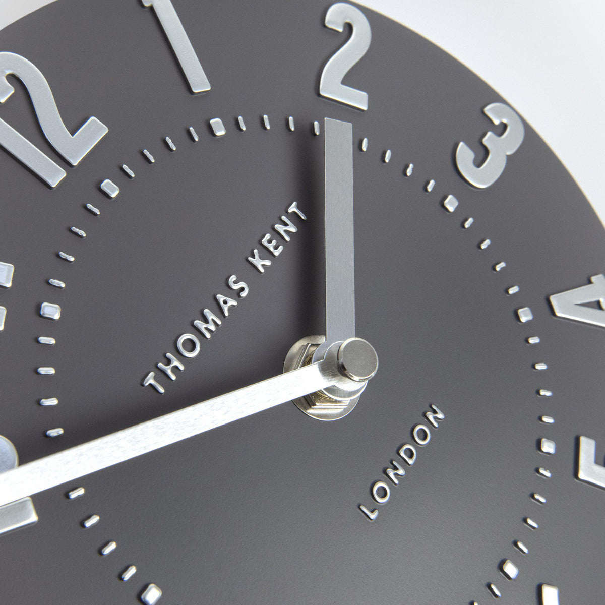 Mulberry Mantel Clock Graphite Silver