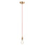 Eltham 1 Pendant Brushed Aged Brass Red Flex