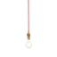 Eltham 1 Pendant Brushed Aged Brass Red Flex
