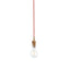 Eltham 1 Pendant Brushed Aged Brass Red Flex