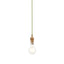 Eltham 1 Pendant Brushed Aged Brass Green Flex