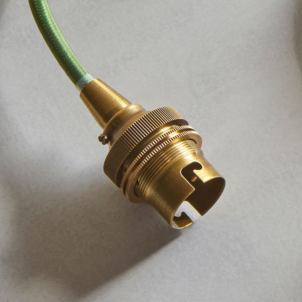 Eltham 1 Pendant Brushed Aged Brass Green Flex