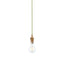 Eltham 1 Pendant Brushed Aged Brass Green Flex