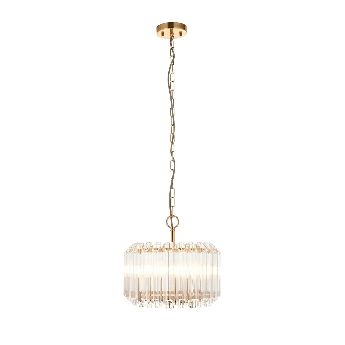 Valentina 3 Pendant Light Brushed Aged Brass
