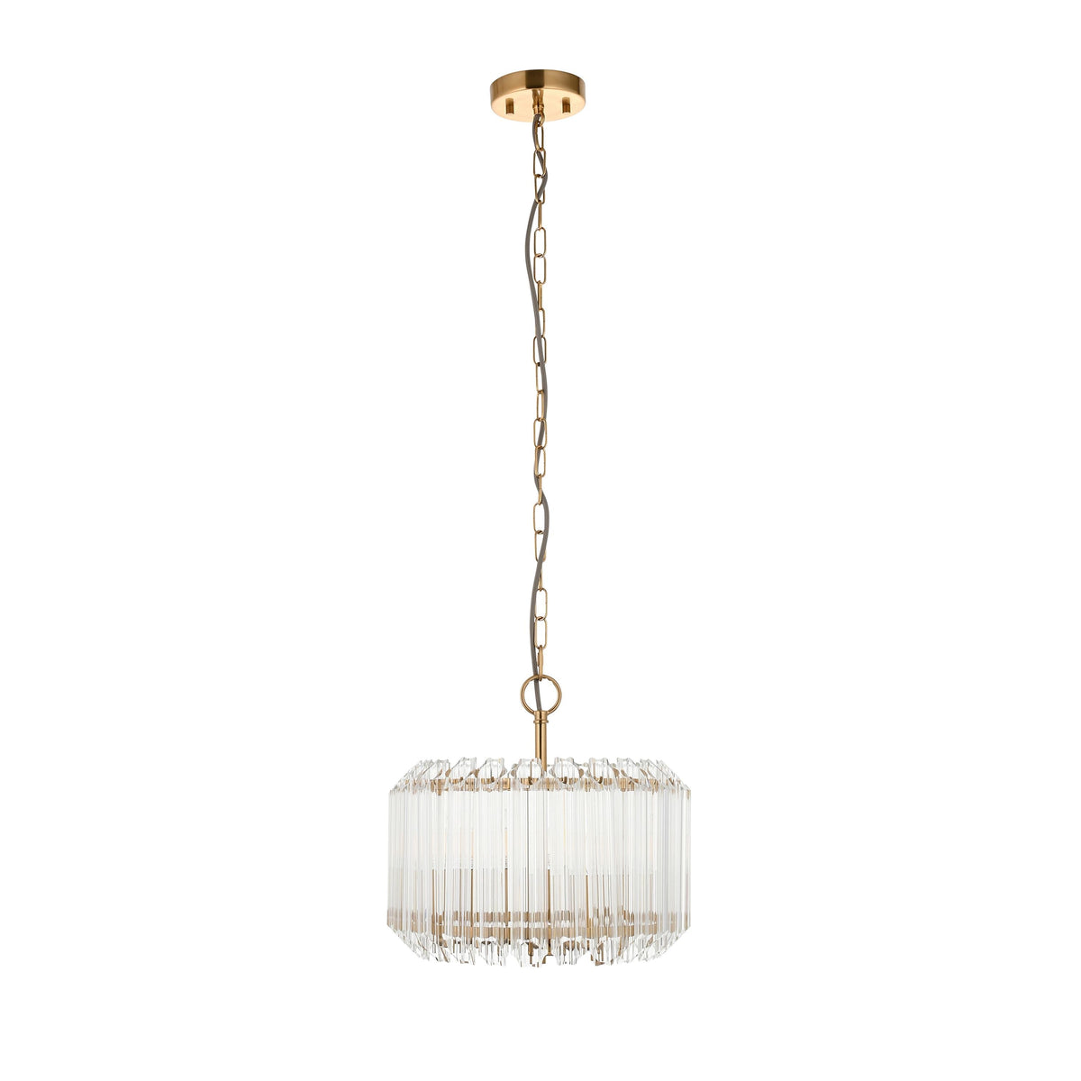 Valentina 3 Pendant Light Brushed Aged Brass
