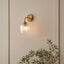Ashcroft Ribbed Wall Light Brushed Aged Brass