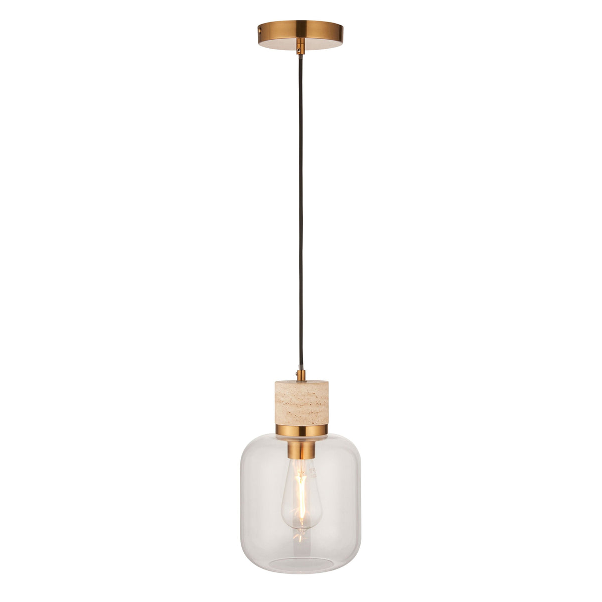 Travi 1 Pendant Light Natural Travertine