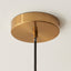 Travi Ribbed 1 Pendant Light Brown Emperador Mrble