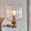 Travi Ribbed Wall Light White Volakas Marble