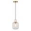 Travi Ribbed 1 Pendant Light White Volakas Marble