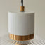 Travi Ribbed 1 Pendant Light White Volakas Marble