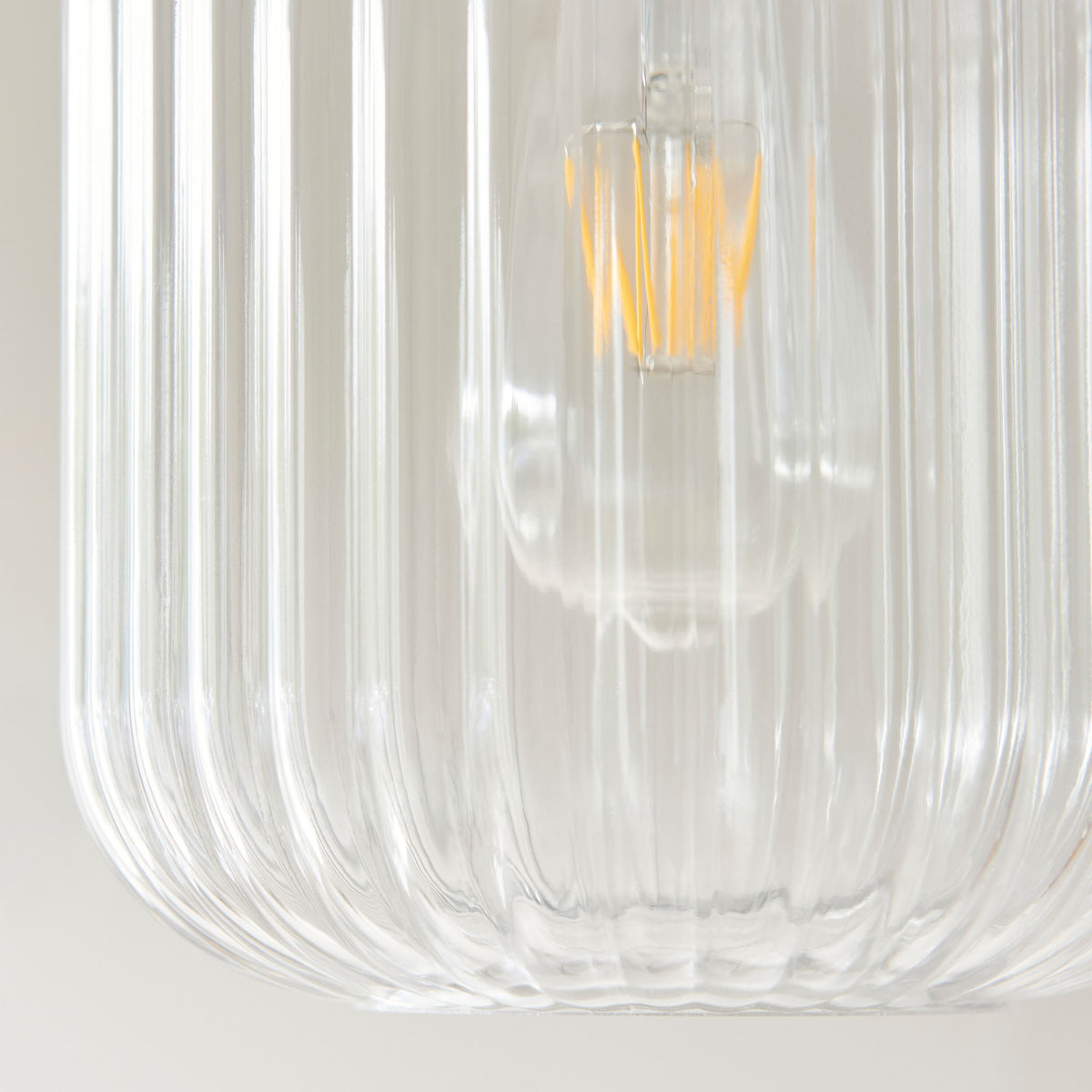 Travi Ribbed 1 Pendant Light White Volakas Marble