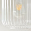 Travi Ribbed 1 Pendant Light White Volakas Marble