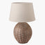 Raffles Large Rattan Cream Wash Table Lamp Base
