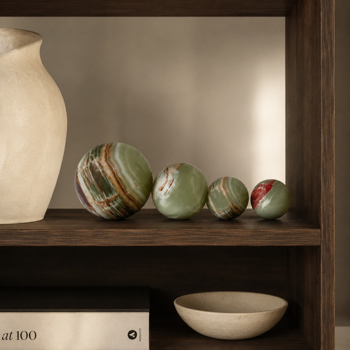 Oleena Onyx Set of 4 Deco Balls