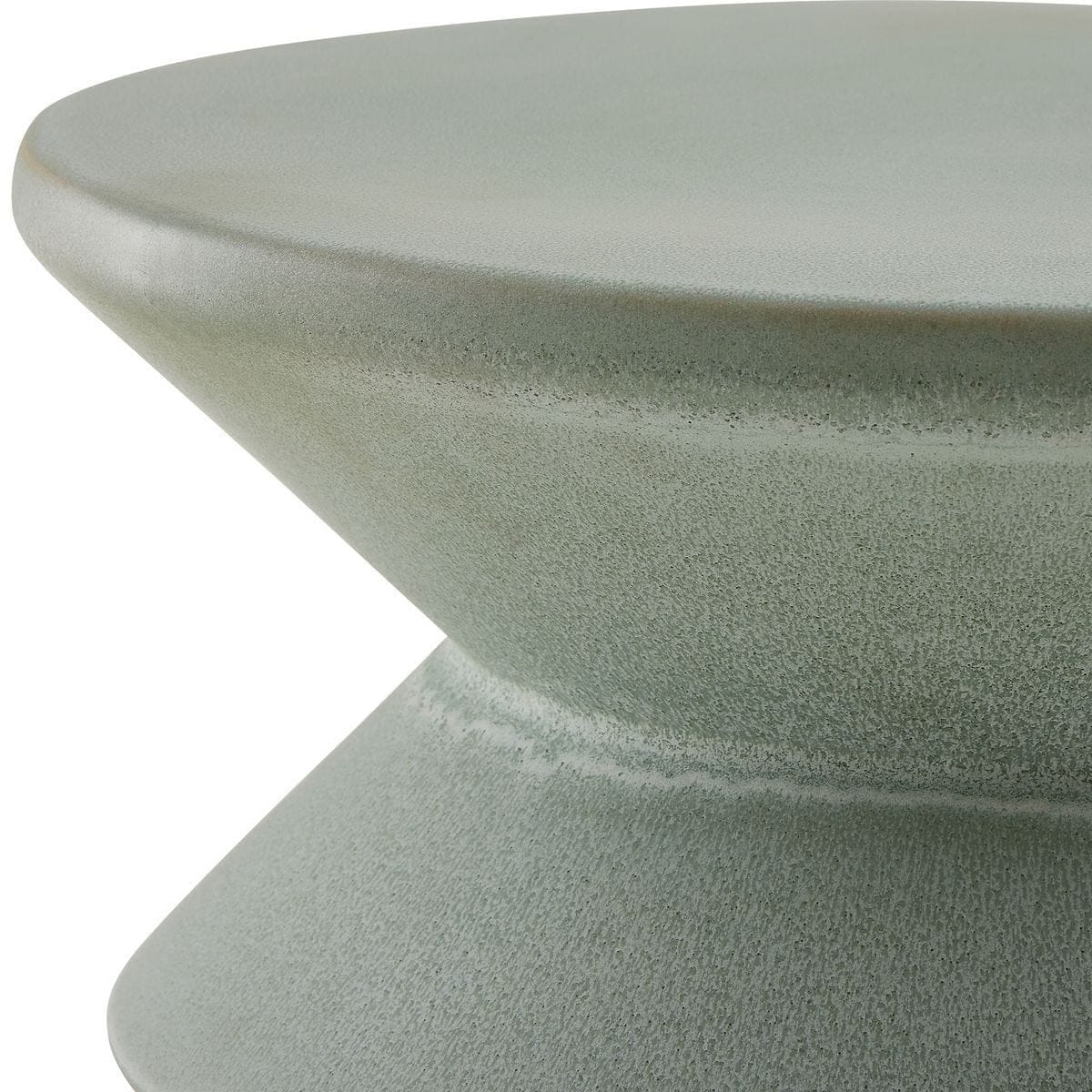 Uttermost Outdoors Imogene Garden Stool in Seafoam Glaze House of Isabella UK