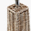 Seacomb Rattan Pyramid Floor Lamp Base with Harley 50cm Slubby Hopsack Empire Lampshade