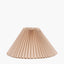 Seacomb Rattan Pyramid Floor Lamp Base with Amelia 45cm Natural Linen Hard Pleat Tapered Lampshade