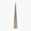 Seacomb Rattan Pyramid Floor Lamp Base with Seychelles 45cm Cream Slubby Cotton Empire Lampshade